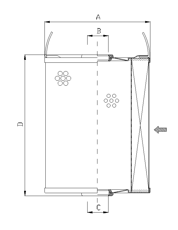 WP625 hydraulic filter element