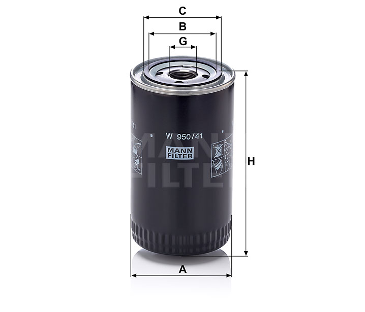 W 950/41 oil filter spin-on