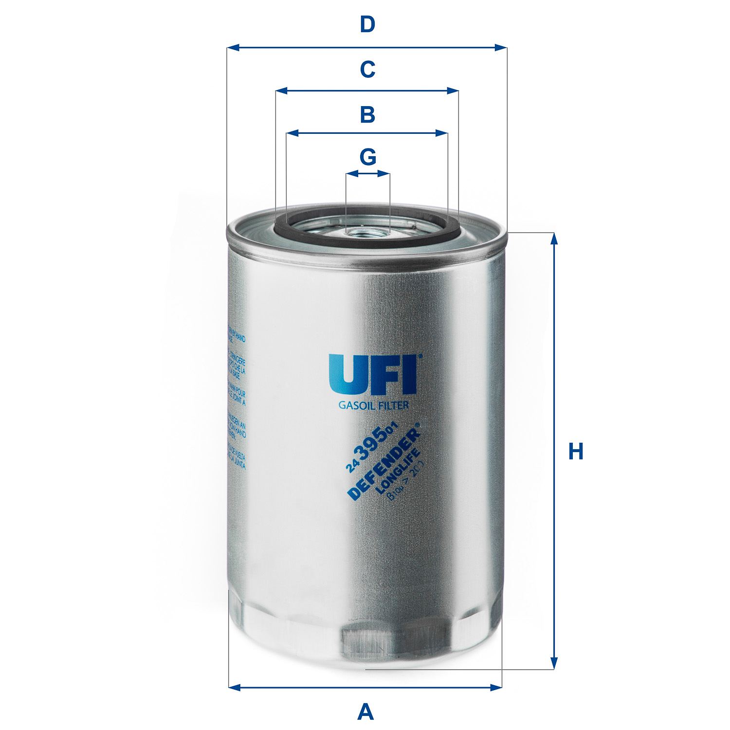 24.395.01 fuel filter spin-on