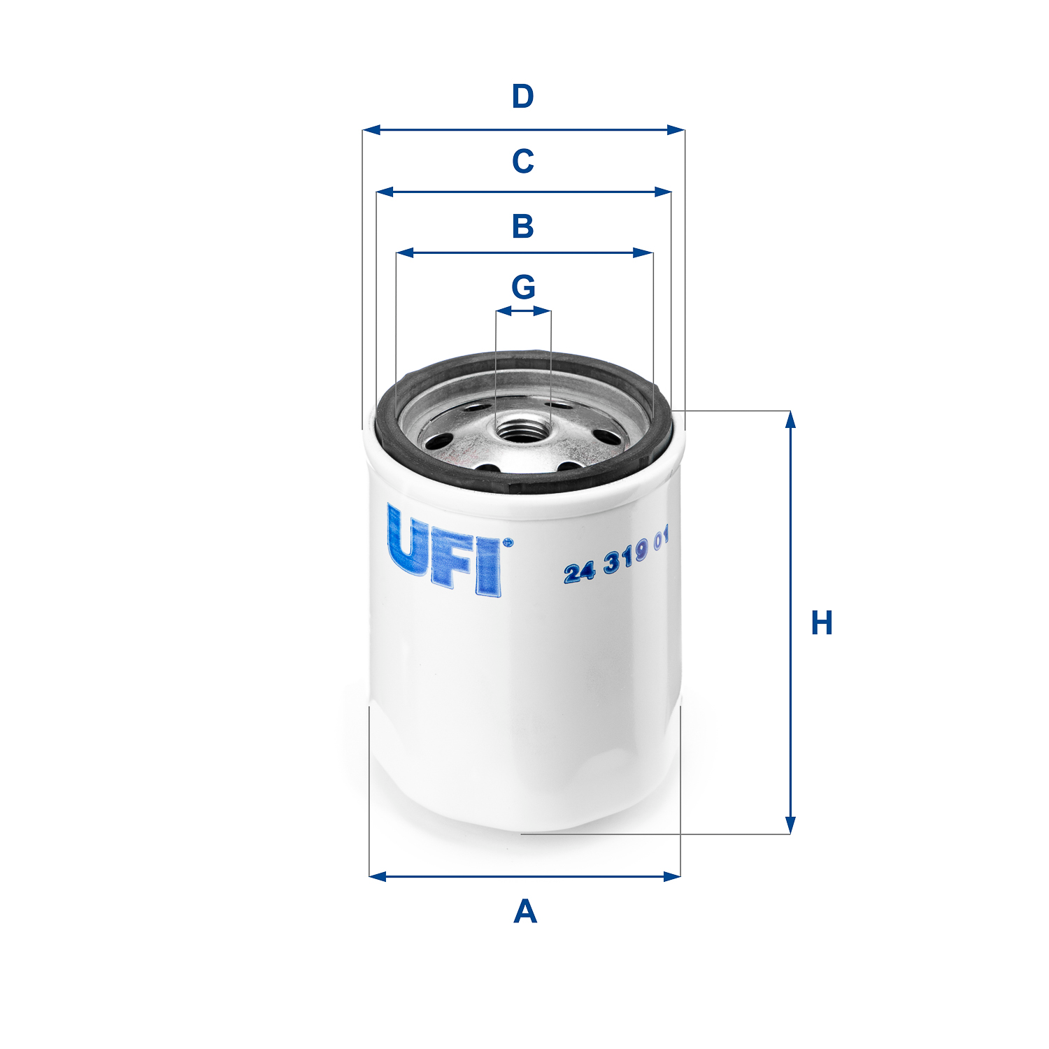24.319.01 fuel filter spin-on