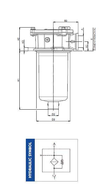 FRTR164000BB70C000S0 in-line filter housing (return line)