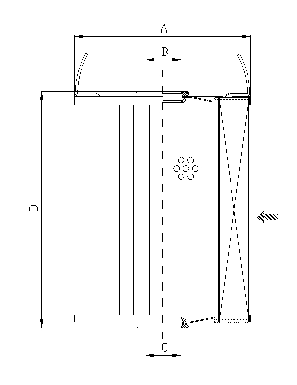 WG590 Hydraulic filter element