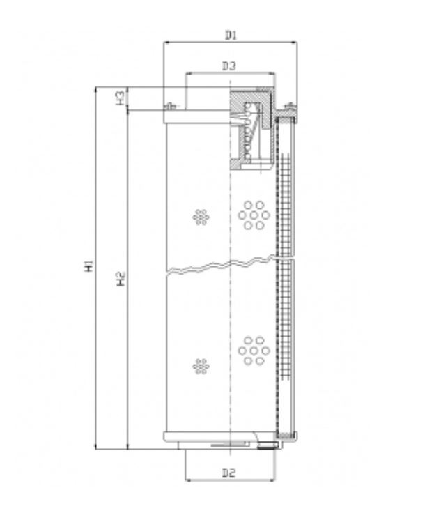 RHR660G20B6/AB1 Filter element for return filter