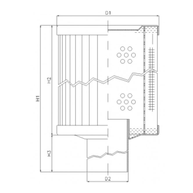 RVR30E20B hydraulic filter element