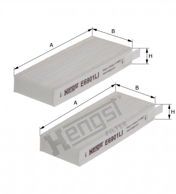 E6901LI-2 cabin air filter element