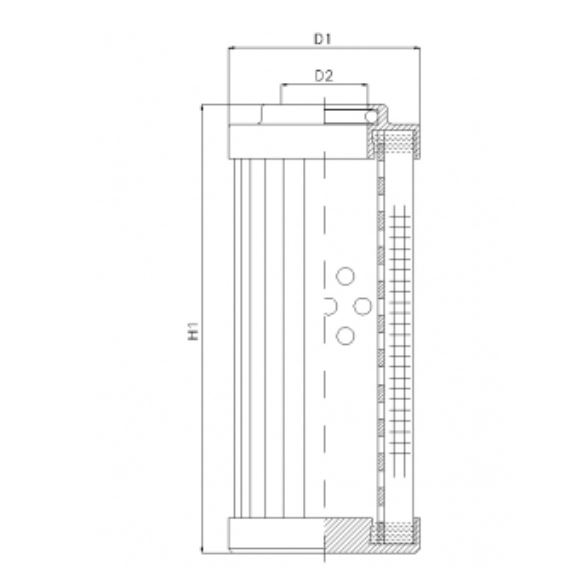 DVD2560W40B hydraulic filter element