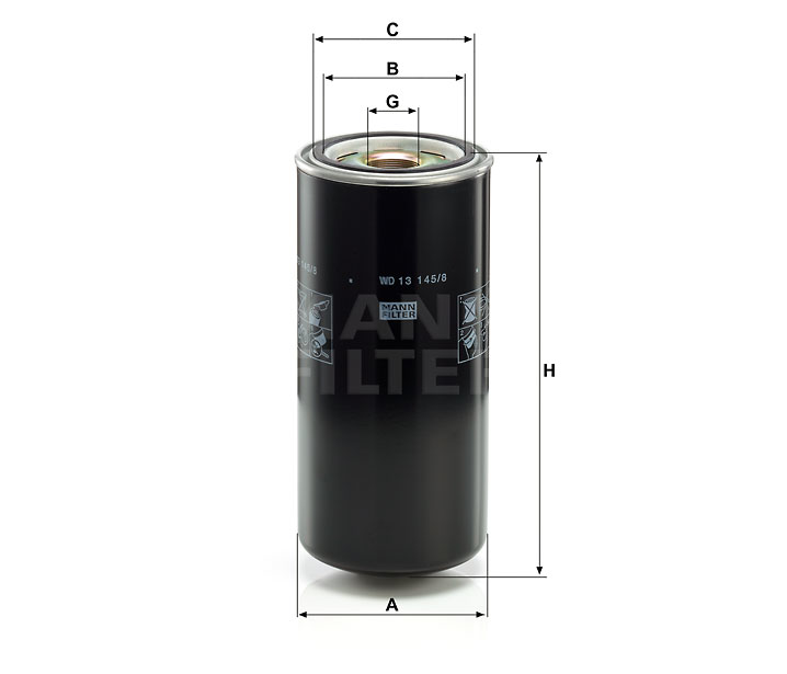 WD 13 145/8 oil filter spin-on