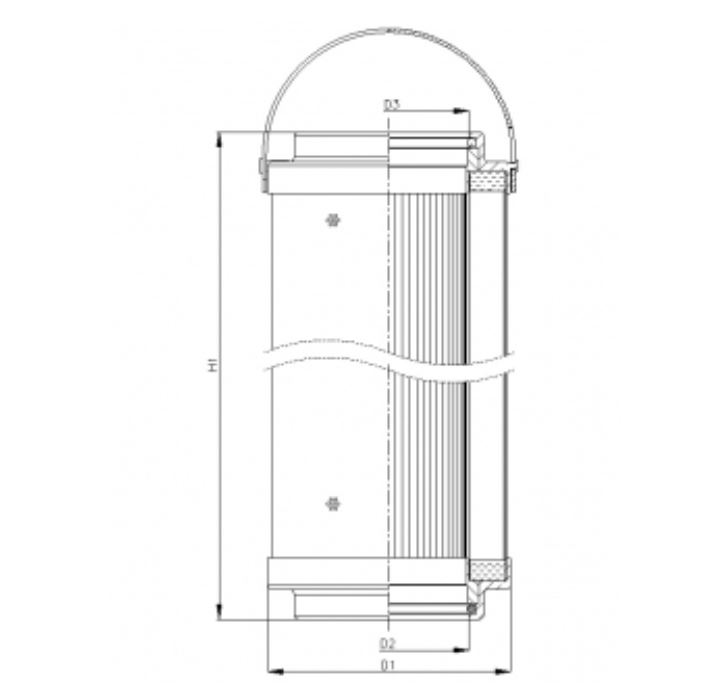 C431G25 hydraulic filter element (coreless)