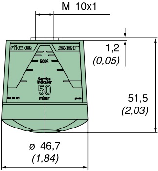 39 080 70 911 service indicator, 80mbar