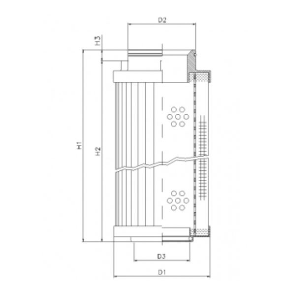 R540T25 hydraulic filter element