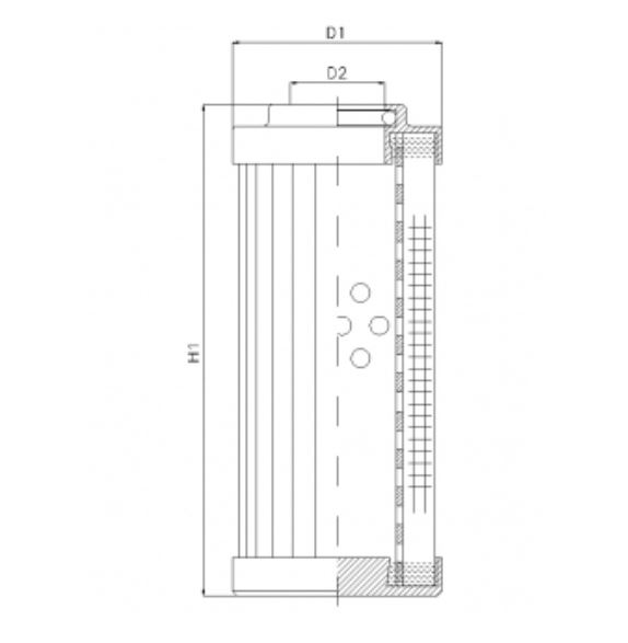 DLD900T500B hydraulic filter element