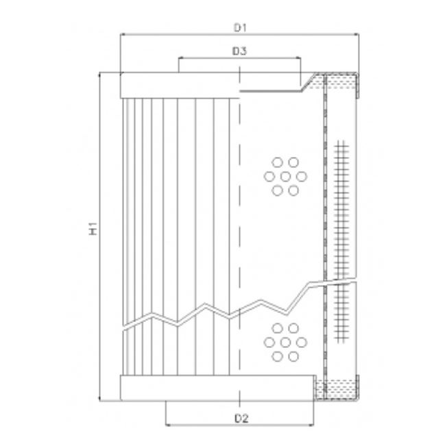 RVR1225450B60B hydraulic filter element