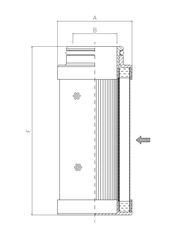 C811G06 hydraulic filter element (coreless)