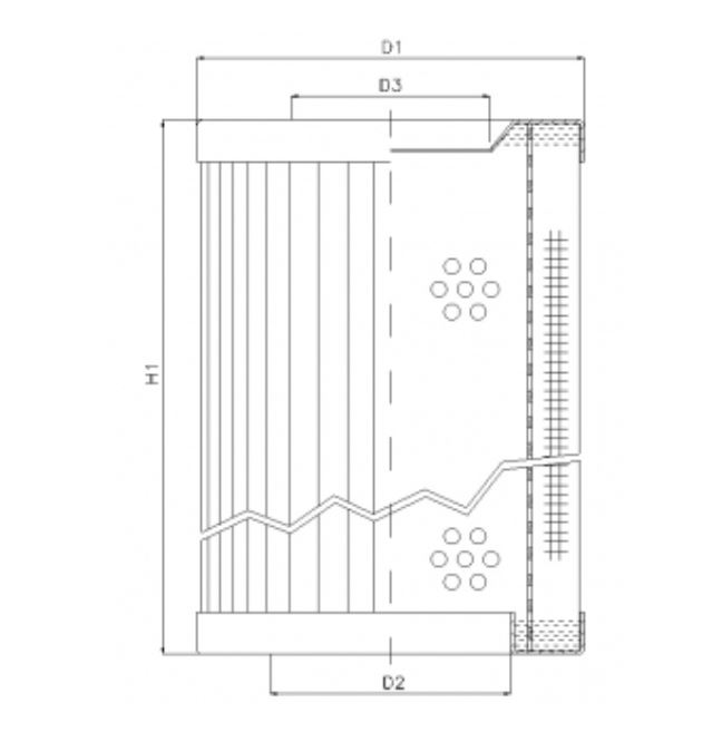 RVR1225450E03B hydraulic filter element