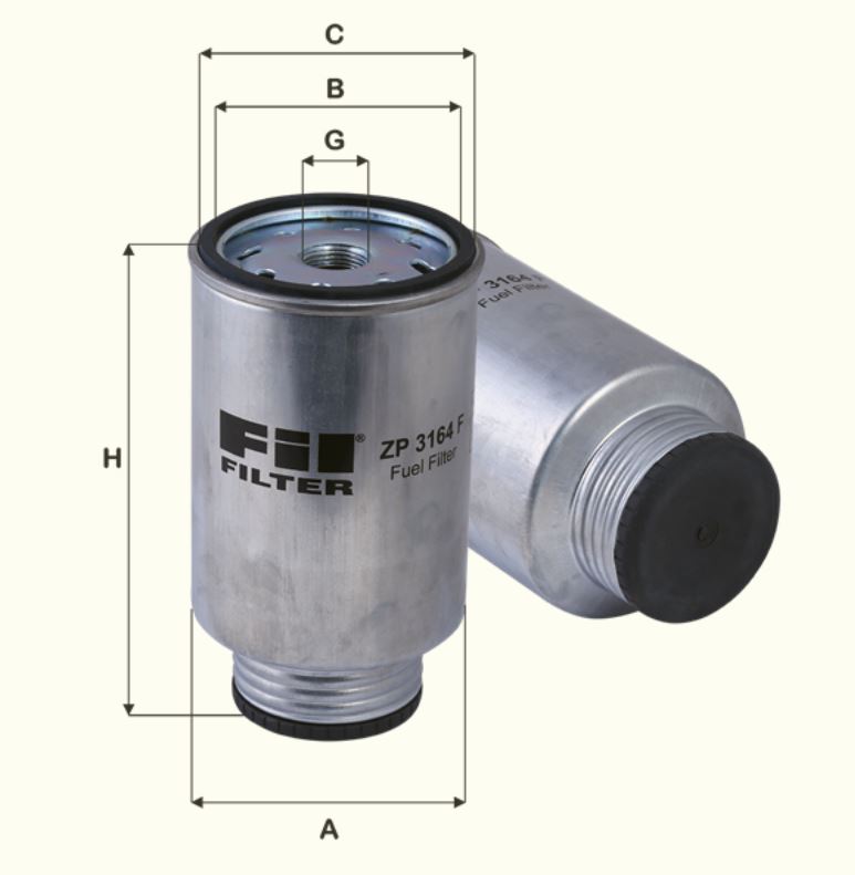 ZP3164F fuel filter spin-on