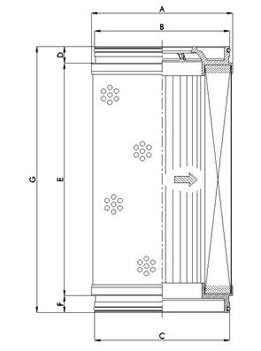 U164G10V/ESD hydraulic filter element
