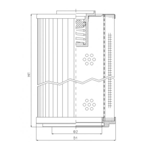 RLR41B40B hydraulic filter element