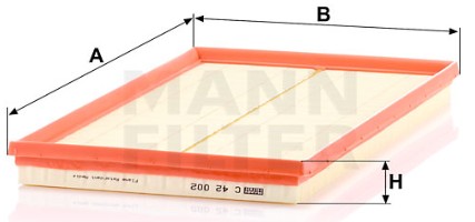 C 42 002 air filter element