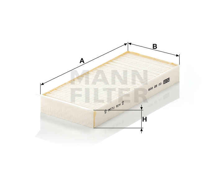 CU 22 009-2 cabin air filter element