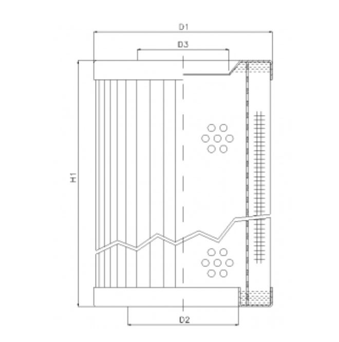 RVR1225450B100B hydraulic filter element