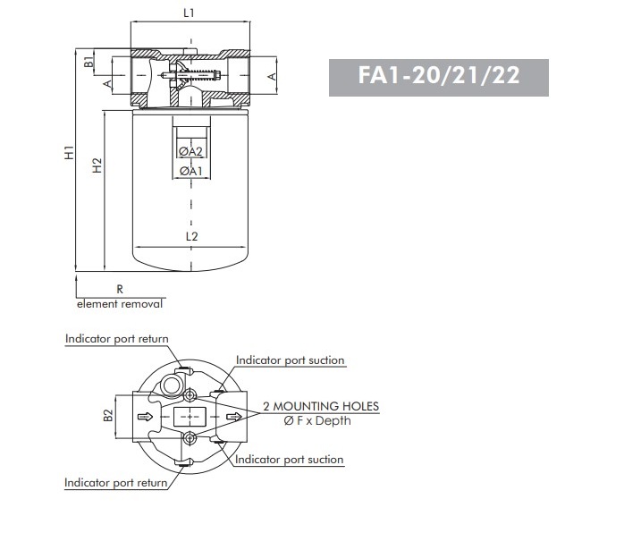 FA121000BB6S000 filter head