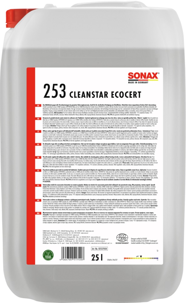 SONAX CleanStar Ecocert - 25 L