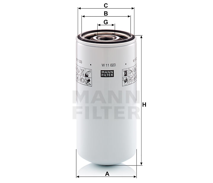 W 11 023 oil filter spin-on