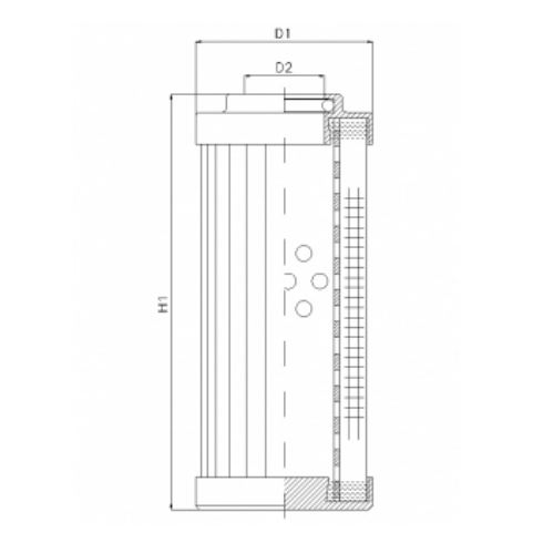 DVD218W250B hydraulic filter element