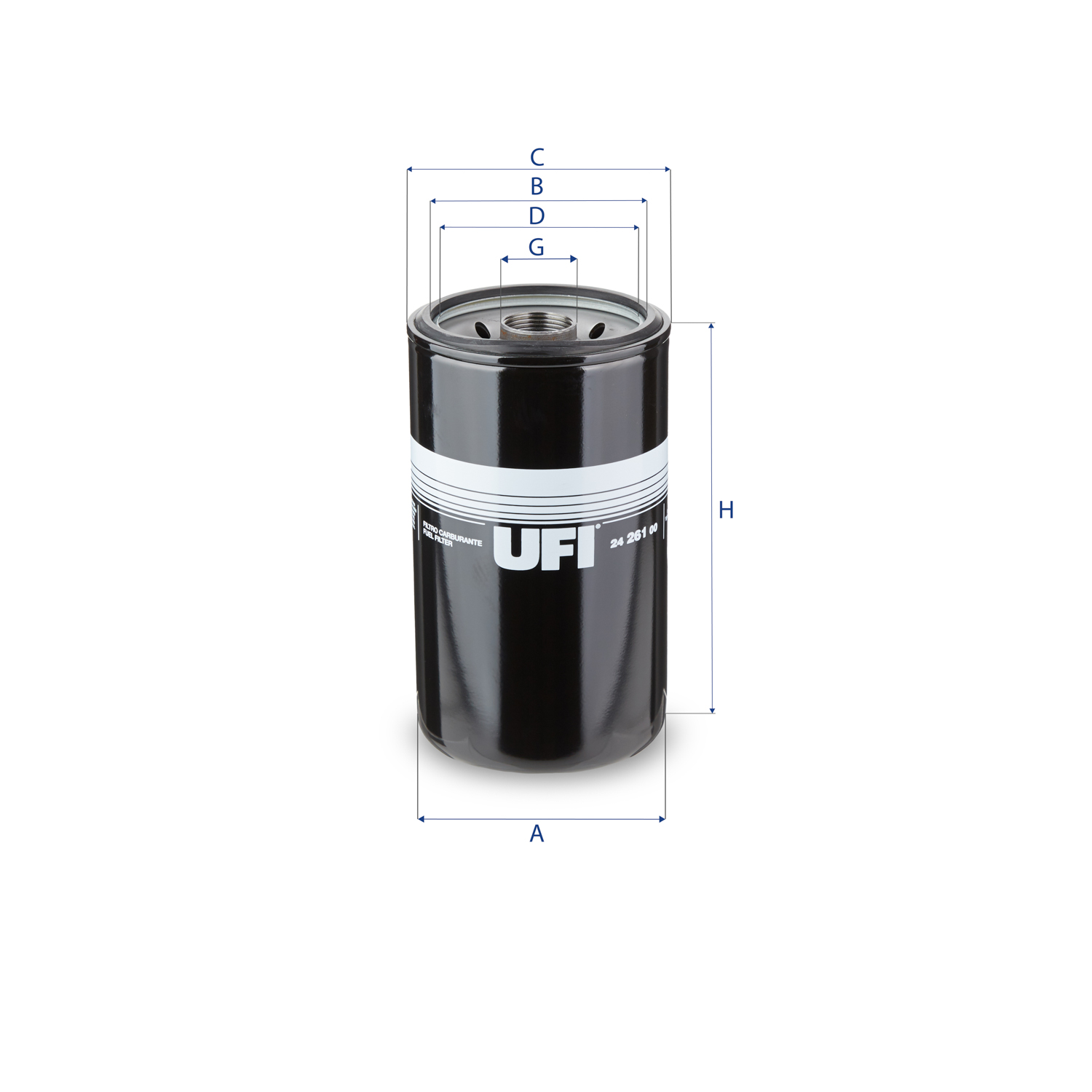 24.261.00 fuel filter spin-on