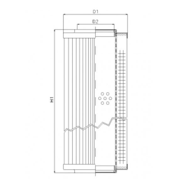 R521T25 hydraulic filter element