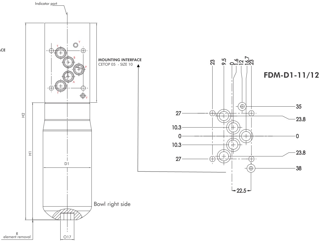 FDMD112G10BBDWVX5 Modular inline high pressure filter