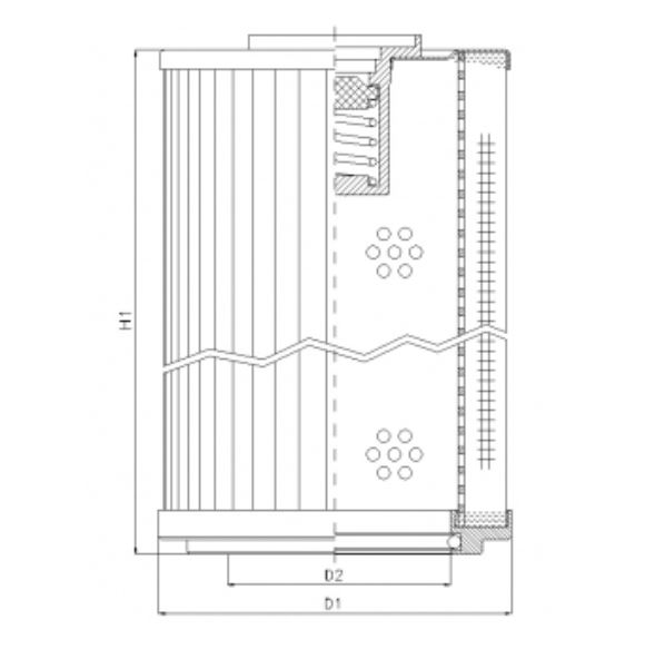 RLR2001B40B hydraulic filter element