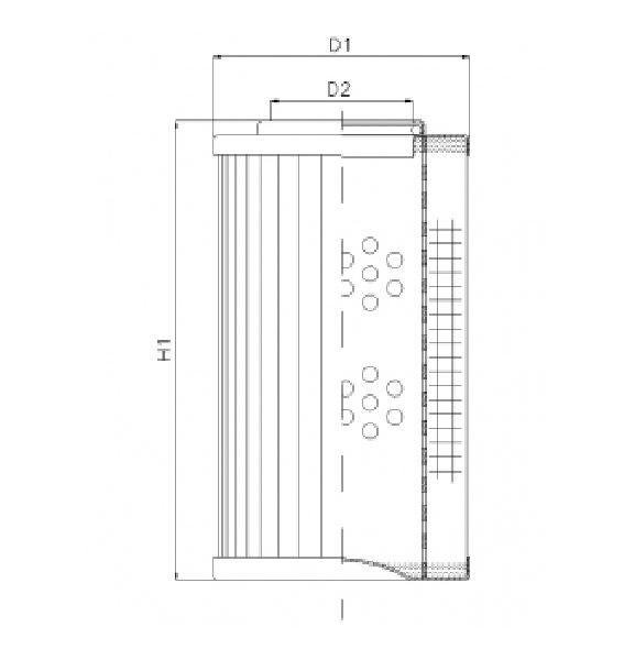 R274C25 hydraulic filter element