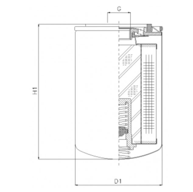A220T250BM oil filter (spin-on)