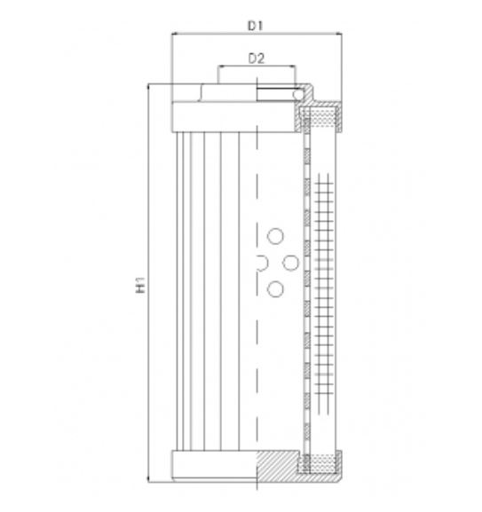 DVD2560W10B hydraulic filter element