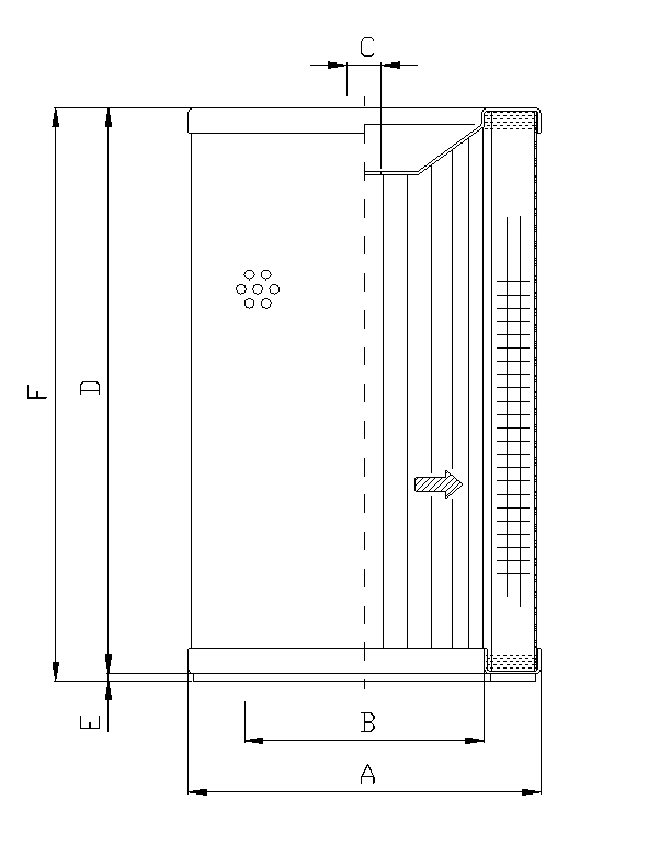WP267 hydraulic filter element