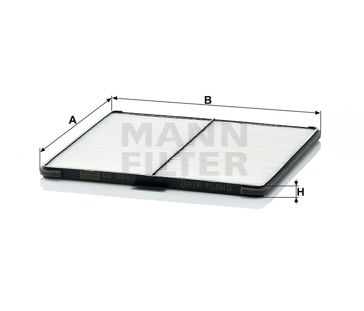 CU 2012 cabin air filter element