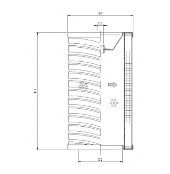 R752G03P hydraulic filter element
