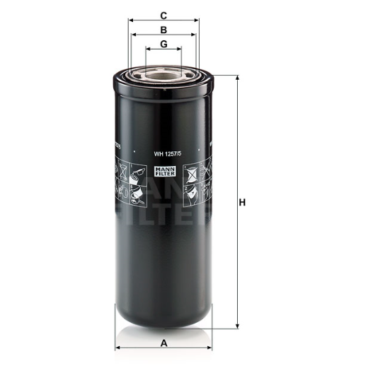WH 1257/5 oil filter