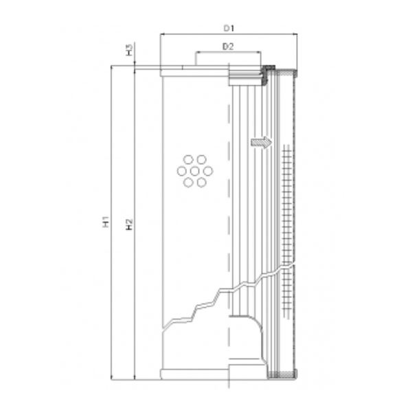 R5111G06V hydraulic filter element