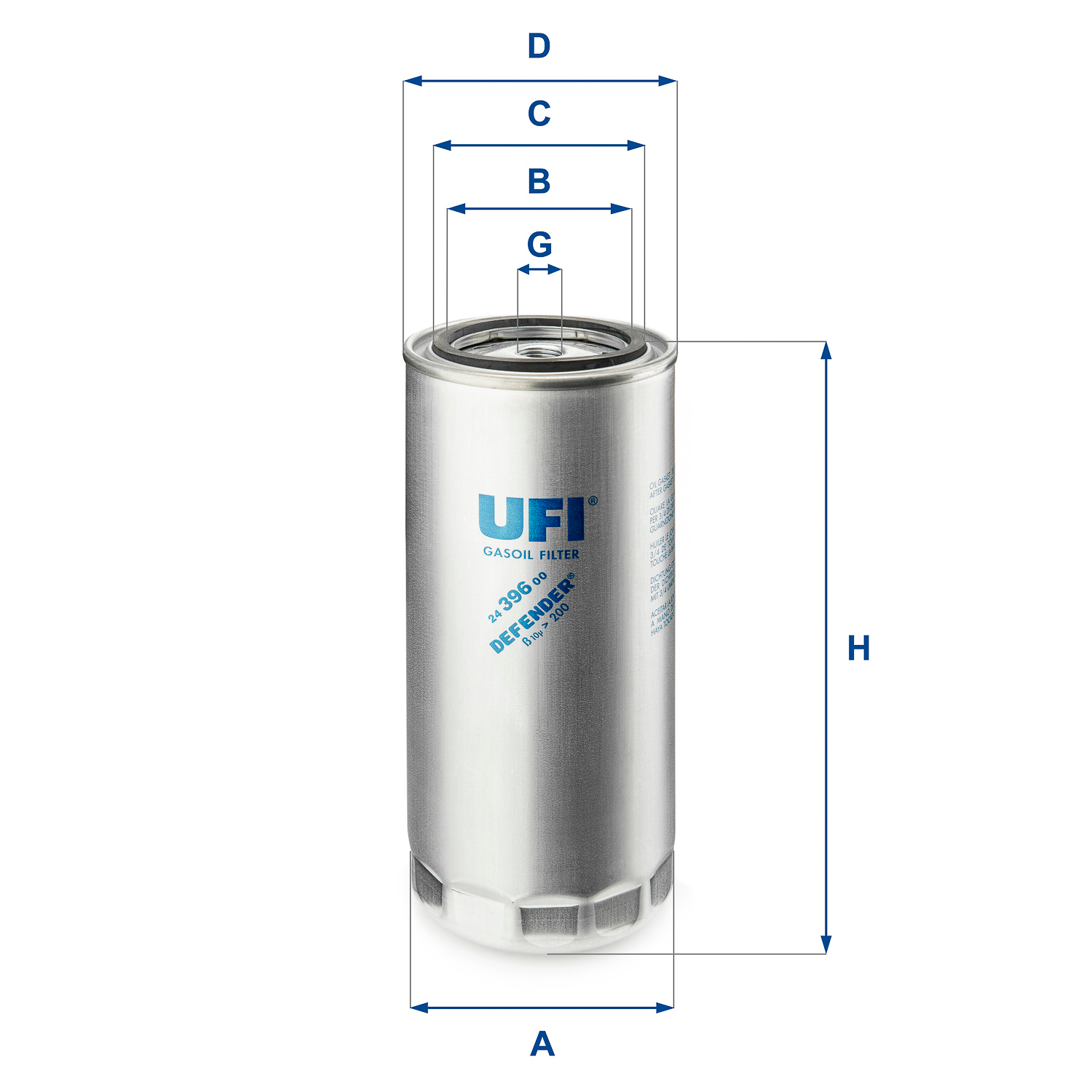 24.396.00 fuel filter spin-on