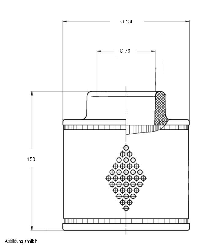 42884 air filter (plug-on filter NW76)
