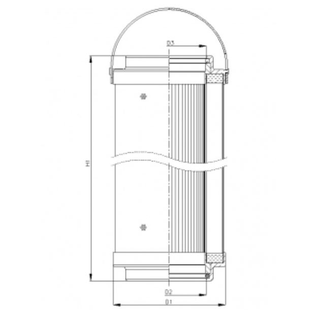 C434G03V hydraulic filter element (coreless)