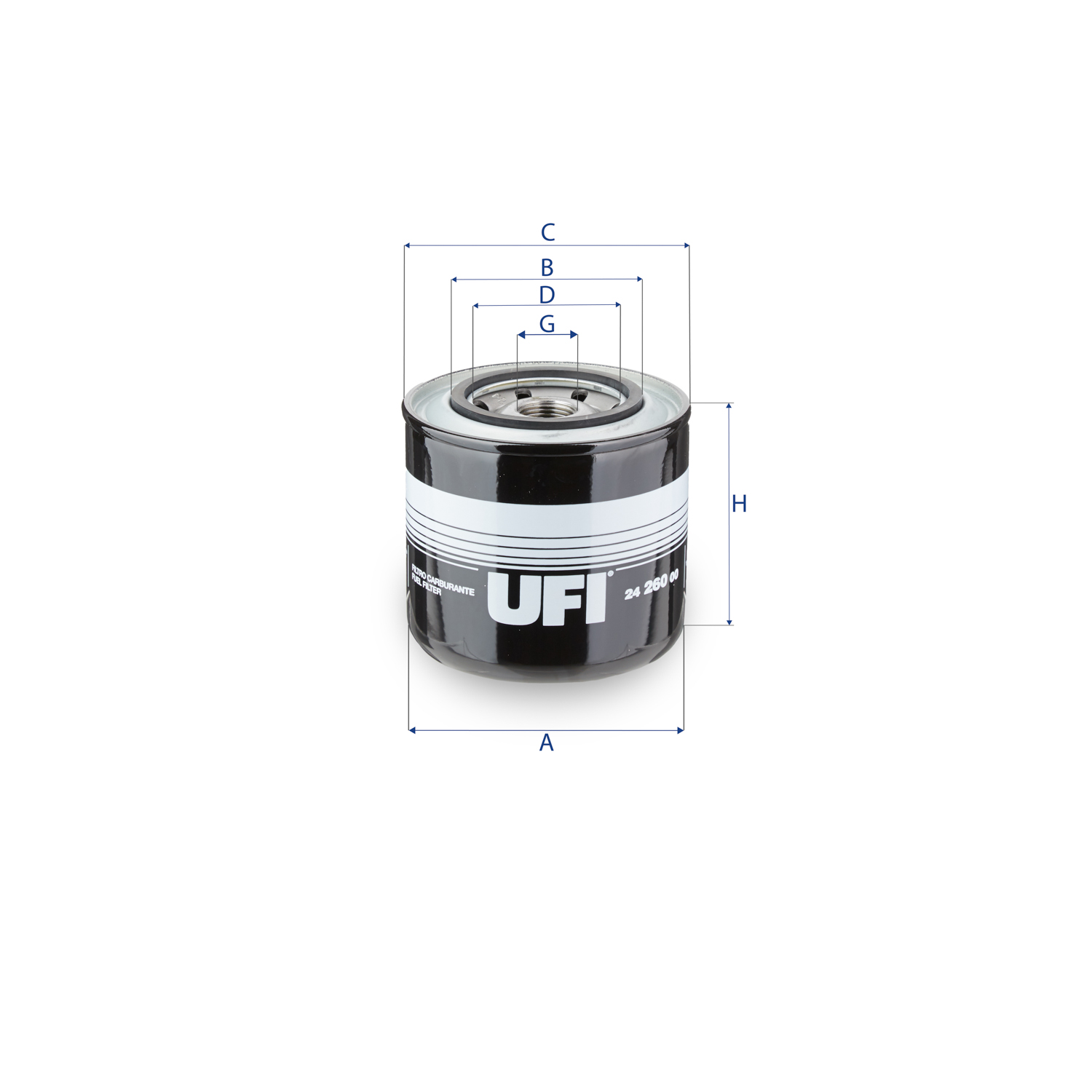 24.260.00 fuel filter spin-on