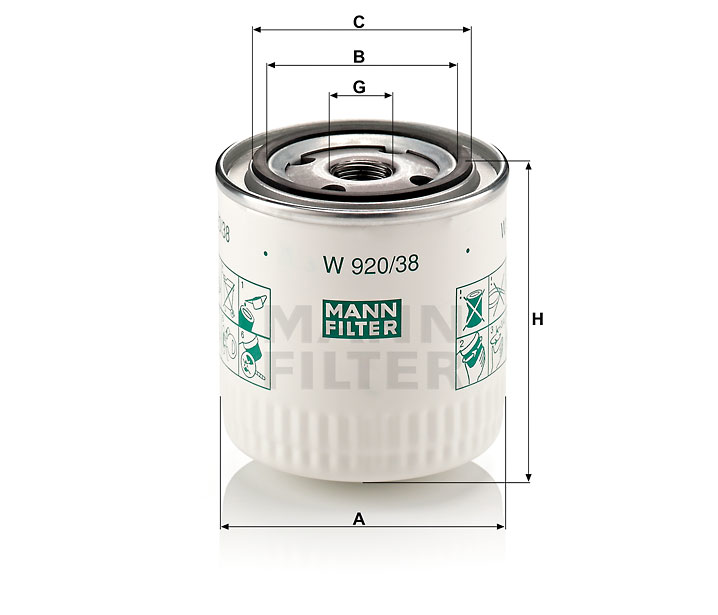 W 920/38 oil filter (spin-on)