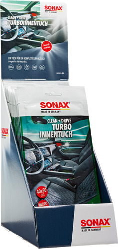 SONAX Clean+Drive Turbo Interior Cloth 40x50 counter display