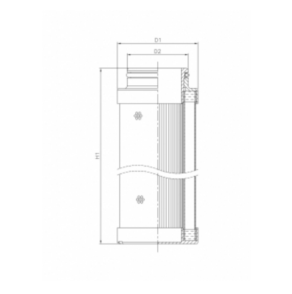 C611G10V hydraulic filter element (coreless)