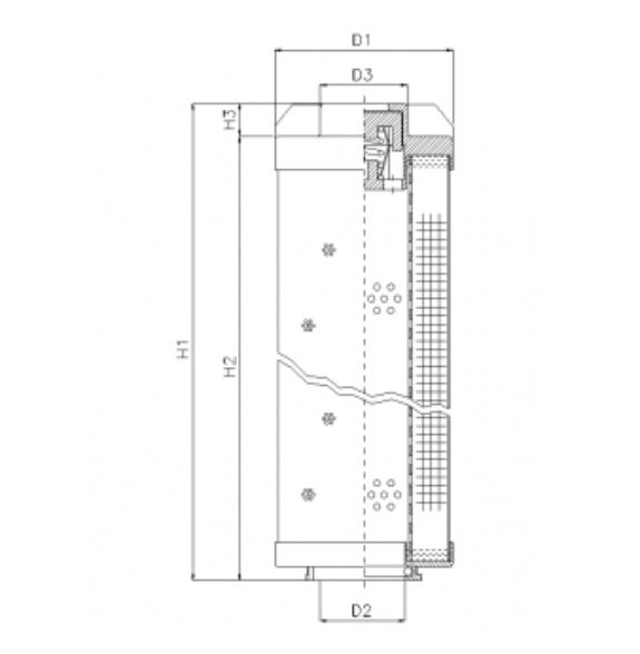 RHR480G20V hydraulic filter element