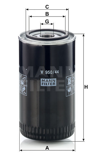 W 950/44 oil filter (spin-on)