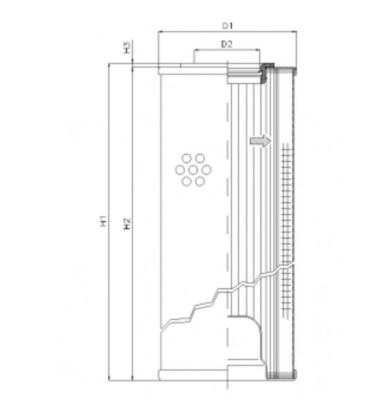R5110T25 hydraulic filter element